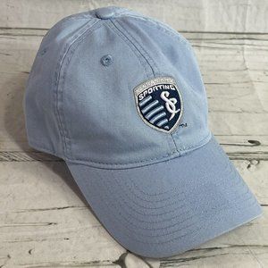 Sporting KC Kansas City Adidas Baby Blue Strapback Embroidered Hat Cap - EUC
